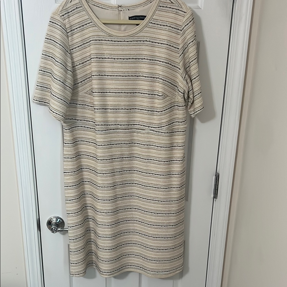 Sparkle Stripe Short Sleeve Dress